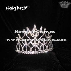 3in Height Crystal Pageant Pearl Crowns