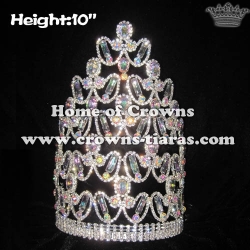 Wholesale Crystal Big Diamond Pageant Crowns