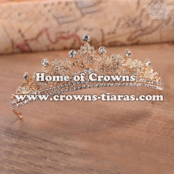 Baroque Classic Maple Leaf Crystal Wedding Tiaras