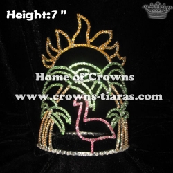 7inch Lovely Crystal Flamingo Crowns