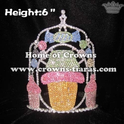 6inch Candy Ice Cream Crystal Crowns