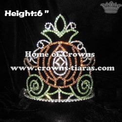 6inch Crystal Halloween Pumpkin Carriage Crowns