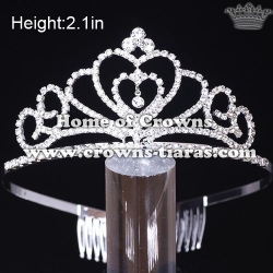 Hot Selling Crystal Heart Shaped Pageant Tiaras