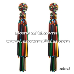 Large Green Plastic Beads Fashion Earrings