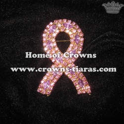 Crystal Ribbon Pageant Sash pins