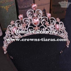 Beauty Luxury Crystal Wedding Tiaras With Colored Diamonds