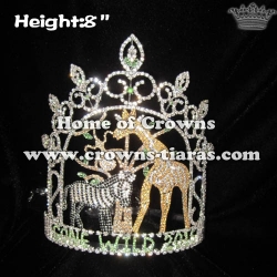 Wholesale Crystal Jungle Wild Zebra Pageant Crowns