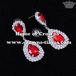 Crystal Rhinestone Wedding Red Diamond Earrings