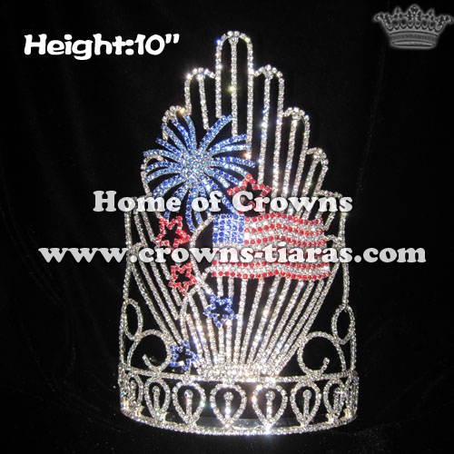 4th of July Firework Crystal Pageant Crowns, China 4th of July Firework
