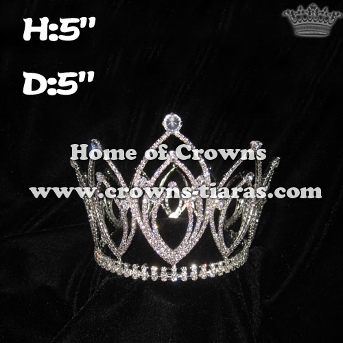 Wholesale Rhinestone Full Round Queen Crowns China Wholesale Rhinestone Full Round Queen