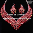 Wholesale Pink Crystal Diamond Necklace Sets
