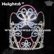 6in Height Crystal Butterfly Pageant Spring Crowns