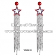 Fashion Star Earrings With Long Beads Chain
