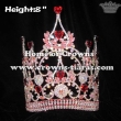 8in Height Red Pink Big Diamond Heart Shaped Pageant Queen Crowns