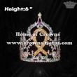 6inch Crystal Gold Ribbon Crowns