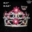 Pageant Crowns with Pink Diamond Full Round Shaped