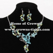 Fashion Alloy Crystal Butterfly Necklace Sets