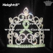 5in Height Crystal Green Ribbon Pageant Crowns