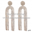 Large Rhinestone Wedding Queen Earrings