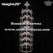 25in Height Large Custom Fleur De Lis Pageant Crowns