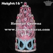 Large Tall Rhinestone Mask Peacock Pageant Crowns