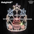 8in Height Custom Cupcake Snowflake Pageant Crowns Light Up Crowns