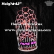 12in Height Valentines Cupids Heart Pageant Crowns In Red Pink Rhinestones