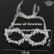 Crystal Masquerade Mask With Small Flowers On It