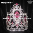 6in Height Pageant Stock Crowns With Large Pink Diamonds