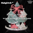6inch Wholesale Crystal Christmas Tree Pageant Crowns