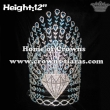 12in Height Crystal Peacock Pageant Crowns With Diamonds