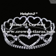 Heart Shaped Pageant Round Crowns