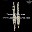 Large Long Rhinestone Princess Earrings