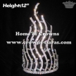 12in Height Rhinestone Pageant Crowns With AB Diamonds