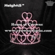 Crystal Rhinestone Red Heart Valentine Crowns