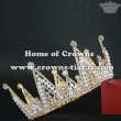 Crystal Full Round Pageant Crowns With Pearls