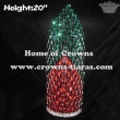 20in Big Tall Red Green Diamond Pageant Crowns