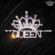 Crystal QUEEN Crown Sash Pins Pageant Pins