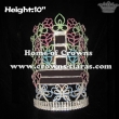 10in Height Custom Crystal Rose Shaped Pageant Crowns With Butterfly