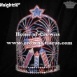 10in Height Crystal Red White Blue Forth Of July Pageant Crowns