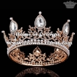 Wholesale Alloy Crystal Full Round Pearl Queen Crowns