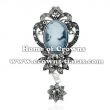 Fashion Crystal Diana Queen Brooch Pins
