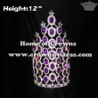 12inch Purple Diamond Wholesale Rhinestone Crowns
