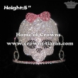 Crystal Skull Pageant Crowns With Bowknot