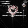 Pink Rhinestone Heart Shaped Pageant Scepters