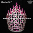 10in Height Pageant Stock Crowns With Pink Diamonds