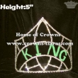 Wholesale Green Rhinestone KING Crown Boy Crowns