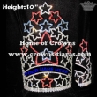 10inch Red Blue White Rhinestone Pageant Crowns