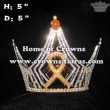 Custom Wholesale Gold Ribbon Round Crowns