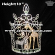 10in Height Crystal Jungle Giraffe Pageant Crowns